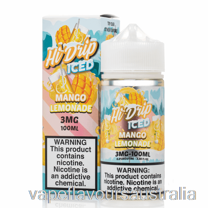 Vape Nicotine Australia ICED Mango Lemonade - Hi-Drip E-Liquids - 100mL 0mg